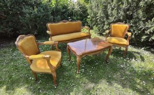 Barokk Stil garnitúra (Kanapé+Asztal+2xkarszék