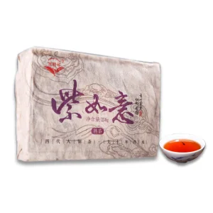 Top-Grade Black Tea Natural Pu-Erh Ripe Tea Purple Bud Fermented Tea Brick 250g