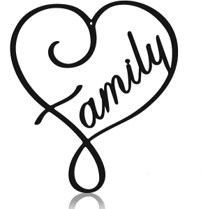 Metal Family Wall Sign Infinity Heart Wall Decor Family Decor Heart Wall Art