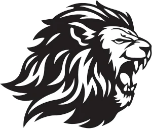 Lion King Metal Silhouette, Metal Wall Art Sculpture, Lion Wall Logo