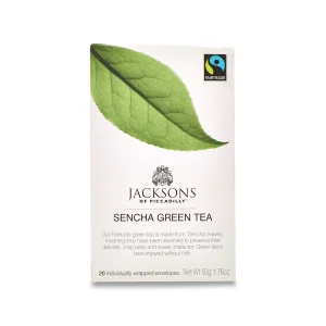 Jacksons of Piccadilly Fairtrade Sencha Green 20 Envelopes