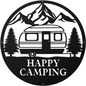 Metal Camping Sign Vintage RV Metal Wall Sign Farmhouse Camping Decor Sign