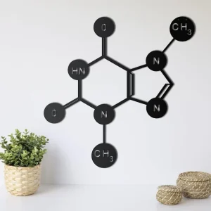 Chocolate Symbol Theobromine Molecule, Metal Wall Decor, Metal Wall Art