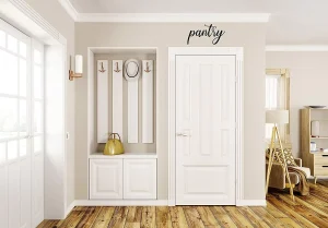 Black Metal Pantry Sign, Pantry Wall Decor (17 x 9 1/4 inches)