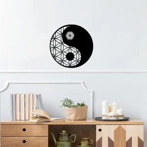 Metal Yin Yang Decor, Metal Wall Art,Sacred Wall Art, Geometric Metal Wall Decor