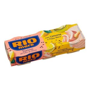 Rio Mare Tuna in Olive Oil with Lemon & Black Pepper (pack of 3x80g)