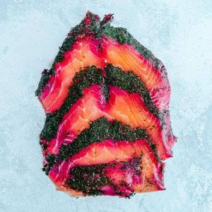 Sliced Salmon Beetroot Gravadlax