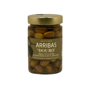 Arribas do Douro Green Pitted Olives in Extra Virgin Olive Oil and Herbs