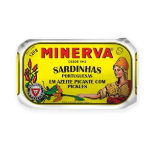 Minerva Sardines in Spiced Olive Oil with Pickles