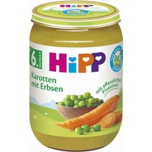 Organic Baby Food Jar - Carrots and Peas - 190g