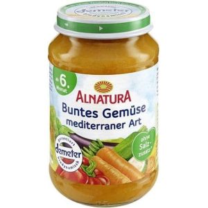 Organic Baby Food Jar - Colorful Mediterranean Vegetables - 190g