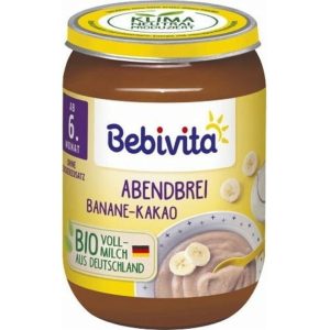 Organic Baby Food Jar - Banana-Cocoa Evening Porridge - 190g