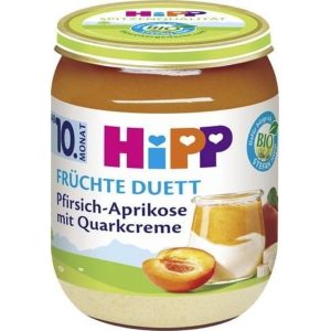Organic Fruit Duet - Peach-Apricot with Quark Cream - 160g