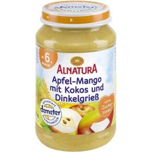 Organic Baby Food Jar - Apple and Mango with Coconut and Spelt Semolina - 190g