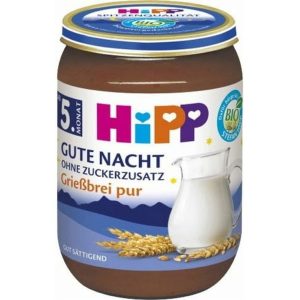Organic Good Night Baby Food Jar - Pure Semolina Porridge - 190g