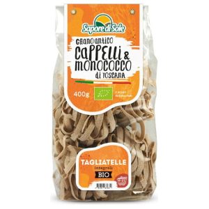 Organic Whole Grain Cappelli & Monococco Durum Wheat Semolina Pasta - Tagliatelle - 400 g