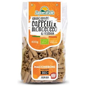 Organic Whole Grain Cappelli & Monococco Durum Wheat Semolina Pasta - Maccheroni - 400 g