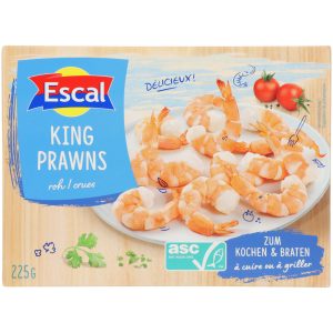 Escal King Prawns, plain - 225 g