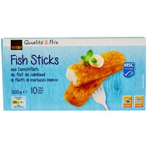 Frozen MSC Cod Fish Sticks 10 Pieces - 300 g