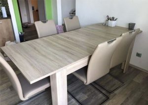 Folding dining table + 5 chairs