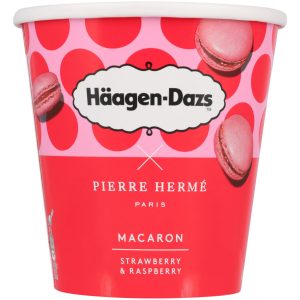 Häagen Dazs Macaron Strawberry & Raspberry - 420 ml