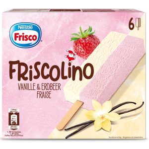 Frisco Friscolino Vanille & Strawberry Ice Cream Bars 6 Pieces - 450 ml