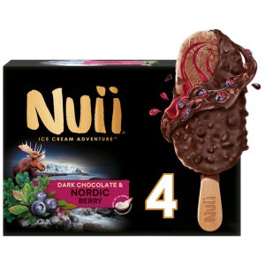 Nuii Dark Nordic Berry Ice Cream Bars 4 Pieces - 360 ml
