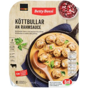 Betty Bossi Beef Köttbullar with Cream Sauce - 500 g