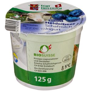 Echt Entlebuch Organic Sheep’s Milk Blueberry Yoghurt - 125 g