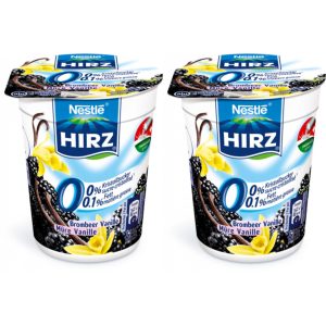 Hirz Blackberry & Vanilla 0% Yoghurt 2x180g