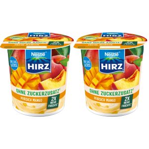 Hirz Peach & Mango Yoghurt no added sugar 2x150g