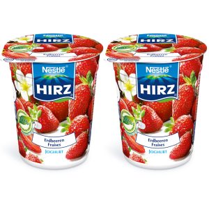 Hirz Strawberry Yogurts 2x180g