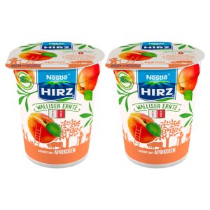 Hirz Valais Apricot Yogurts 2x180g