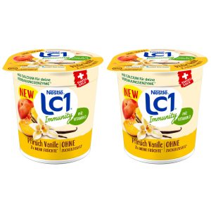 LC1 Peach & Vanilla Yoghurt no added sugar 2x150g