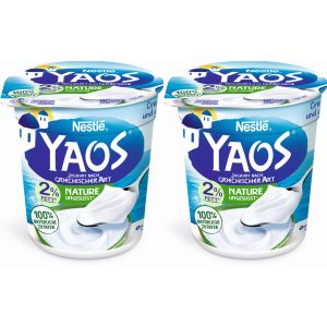 Yaos Unsweetened Natural greek style yogurt 2x150g