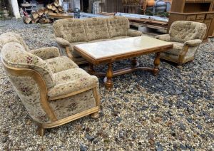 Sofa set including marble table