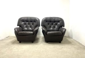 Retro armchairs Finland 60s leather