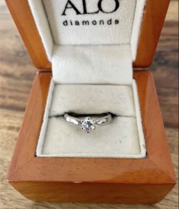 0.6ct diamond engagement ring in white gold
