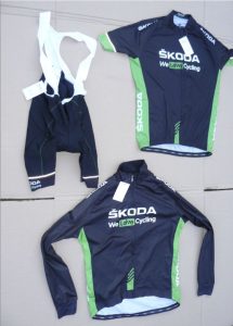 SET cyklistické kraťasy, dres, bunda Škoda NOVÉ