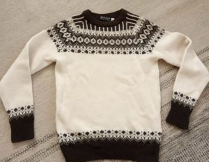 Norvég mintás 100% gyapjú unisex meleg pulóver