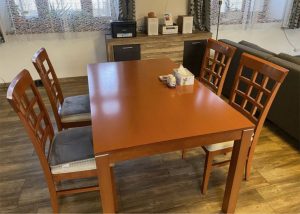 Dining table + 4 chairs solid wood