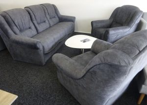 cheap folding sofa and 2 armchairs