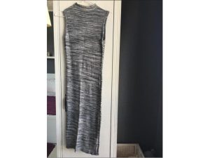 Sivé dlhé šaty