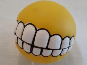 Lopta pre psa na výcvik (zuby), priemer 7,5 cm