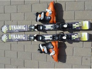 Detske lyže Dynamic 110cm + lyžiarky