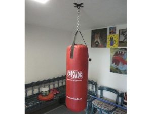 Boxovacie vrece Katsudo 80x30 cm s popruhmi - červ