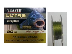 TRAPER - NÁVAZCOVÁ ŠNÚRA SELECT BRAID 20 M X 11,36 KG / 25 LBS