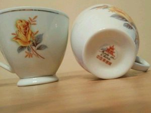 Čínsky porcelán- sada: 6x šálka, 6x podšálka