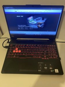 ASUS TUF GAMING F15 FX506LH-HN004T čierny 144hz, I5,16gb,gtx 1650/4gb,SSD 1Tb+512gb