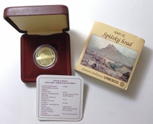 5000 Sk, Spišský hrad, UNESCO, zlata minca